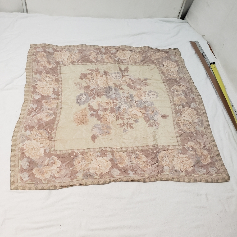 Light pastel tone color scarf floral roses